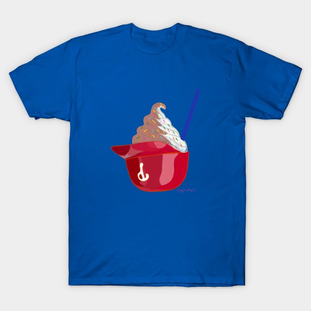 Ice Cream Helmet T-Shirt by MajorLeagueArt